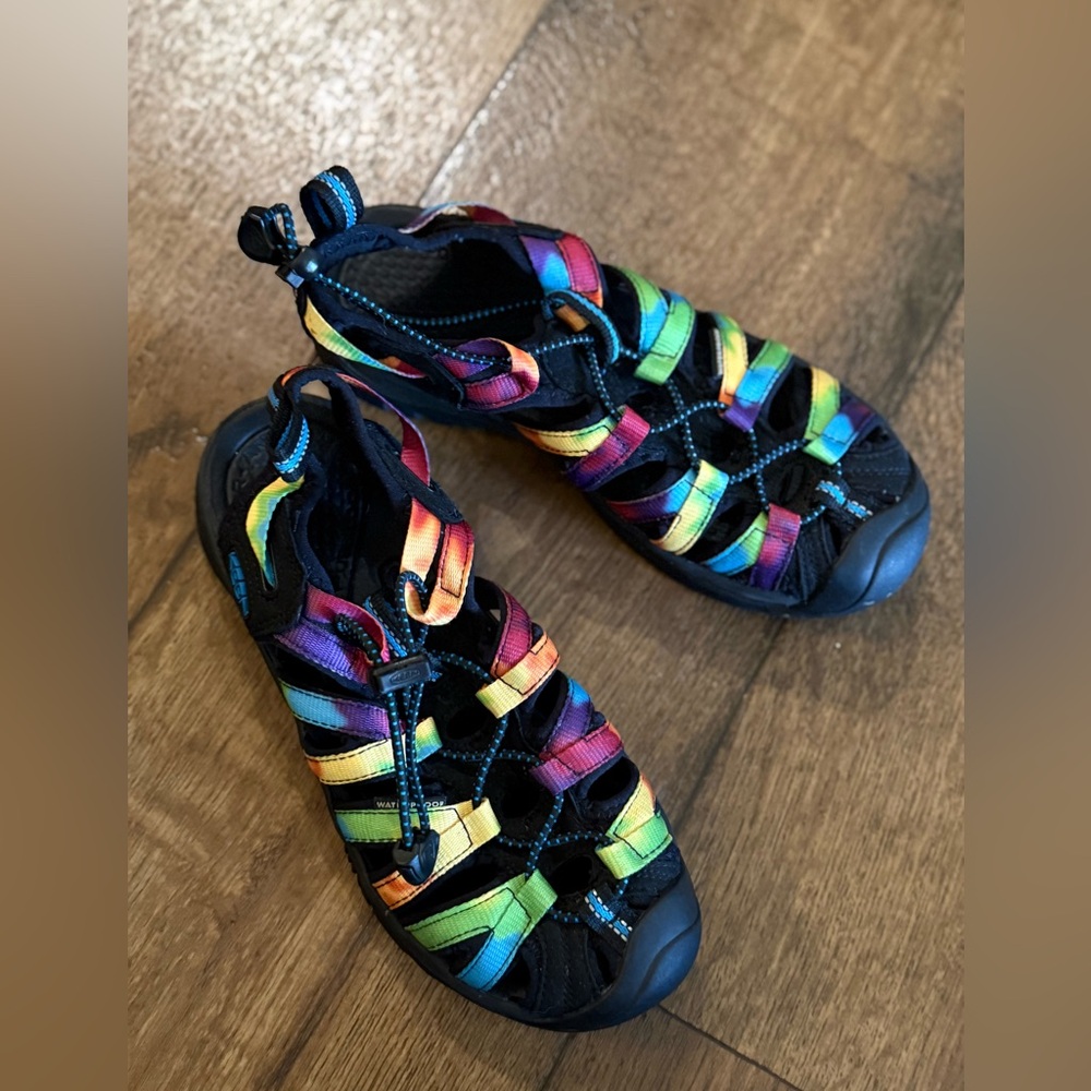 Colorful Women's Keen Rainbow Tie Dye Sandals